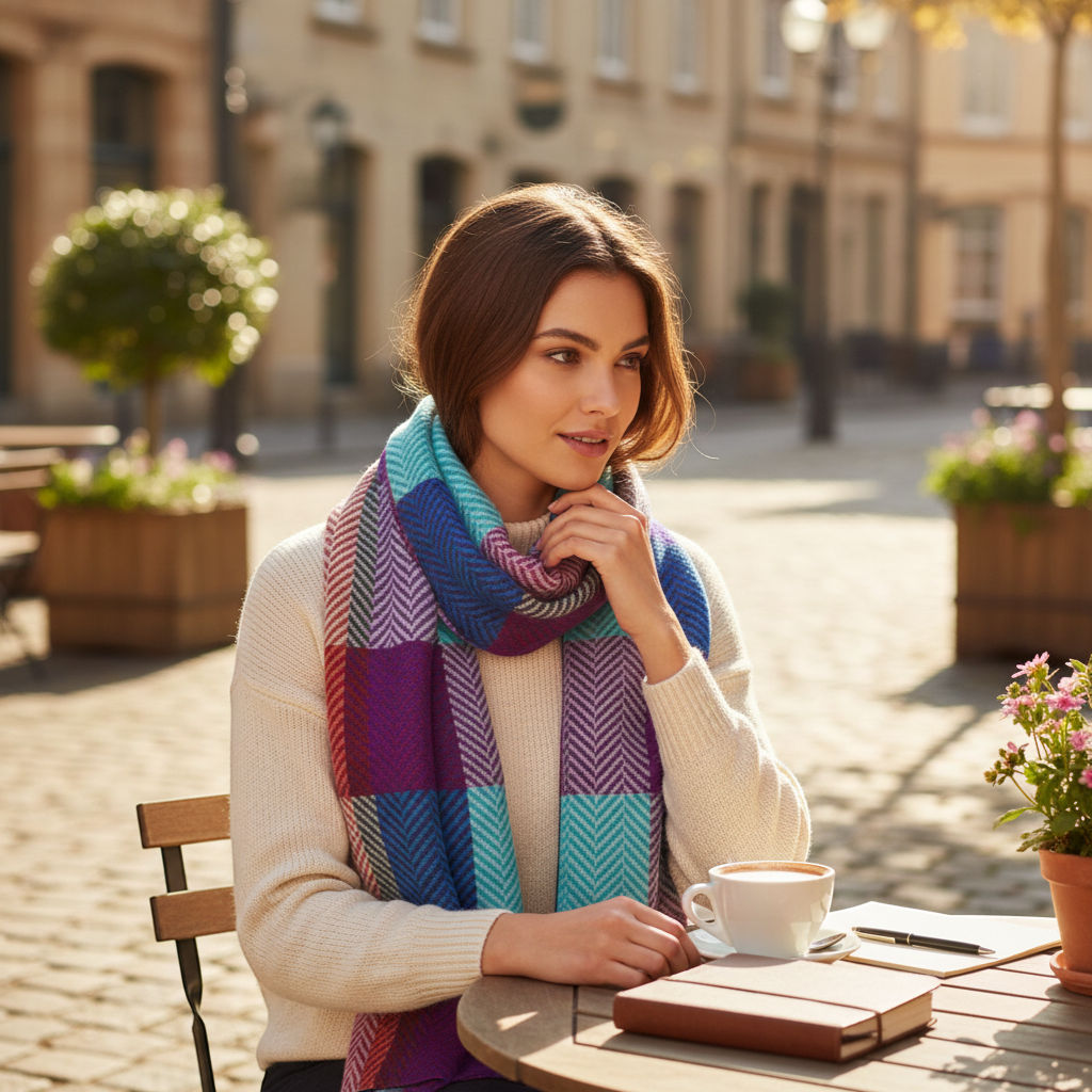Herringbone Cashmere Scarf